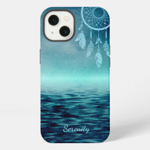 Hemelsblauwe dromenvanger met turquoise oceaanschi iPhone 13 hoesje