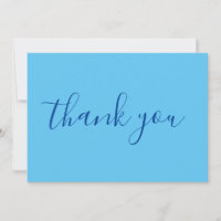 Hemelsblauwe Elegante Moderne Gewone Handgeschreve