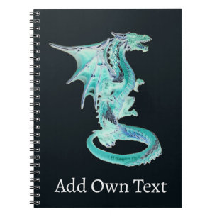 Hemelsblauwe Mythische Draak Fantasie Wezen Magie Notitieboek