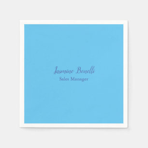Hemelsblauwe Professionele Moderne Minimalistische Servet