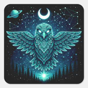 Hemelse Adelaar – Stellaire Vrijheid Wilde Dieren  Vierkante Sticker