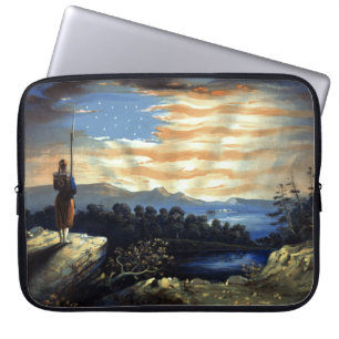 Hemelse Amerikaanse vlag in de lucht, Zouave Burge Laptop Sleeve