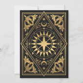 Hemelse Art Nouveau Tarot Gotische bruiloft Kaart (Achterkant)