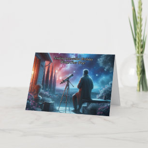 Hemelse Astronomie Thema Verjaardag Kaart