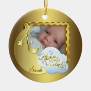 Hemelse Baby Foto Geboorte Ornament
