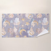Hemelse babyhanddoek | Pastel manen, sterren & dro Badhanddoek (Badhanddoek)