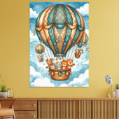 Hemelse ballonvaart avontuur canvas afdruk (Insitu (Woonkamer))