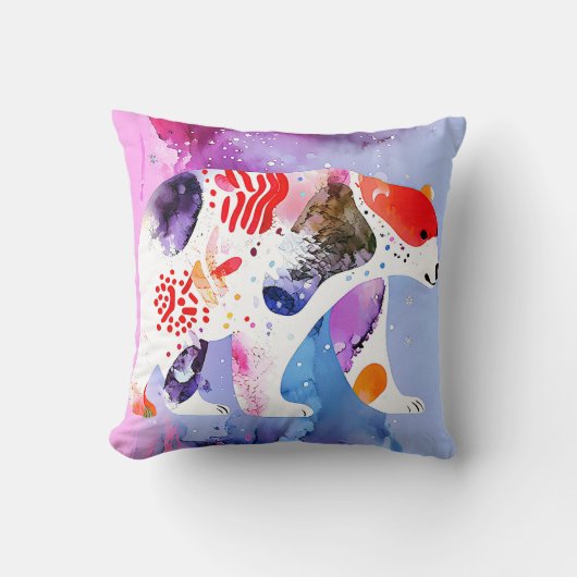 Hemelse Beer met een Glimlach Kussen (Voorkant)