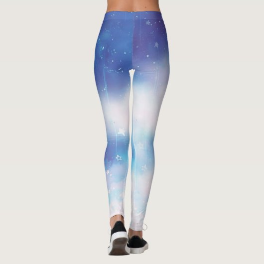 Hemelse Blauwe Nevel Leggings (Achterkant)
