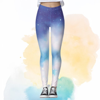 Hemelse Blauwe Nevel Leggings