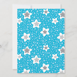Hemelse blauwe polka dot retro met sterren feestdagenkaart