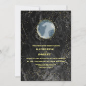 hemelse blauwe sterren maan bruiloft Invita Kaart (Voorkant)