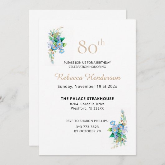 Hemelse Blues Kaart (Voorkant / Achterkant)