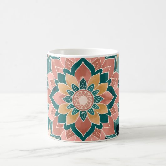 Hemelse Boho Lotus Droom Mok | Roze (Center)