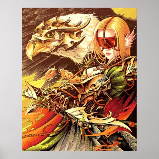 Hemelse boogschutter en adelaar poster (Voorkant)