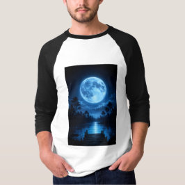 Hemelse Bosreflectie onder Maanlicht Esthetiek T-shirt