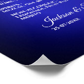 Hemelse bruiloft Volle Maan & Sterren Midnight men Poster (Hoek)