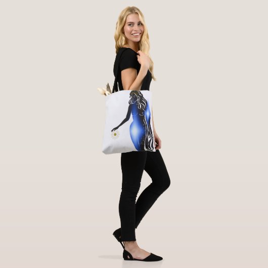 hemelse Canvas tas (Op model)