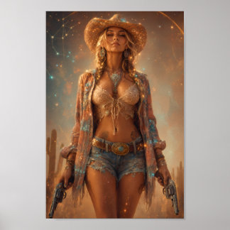 Hemelse Cowgirl Stardust Spirit Poster