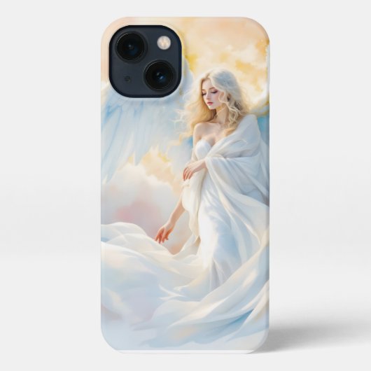 Hemelse Dageraad – Engel van Vrede en Licht iPhone Hoesje (Achterkant)