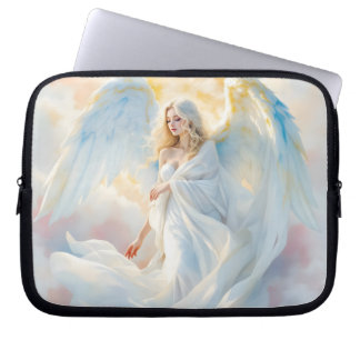 Hemelse Dageraad – Engel van Vrede en Licht Laptop Sleeve