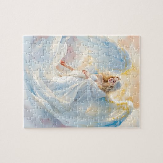 Hemelse Dageraad – Engel van Vrede en Licht Legpuzzel (Horizontaal)