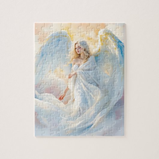 Hemelse Dageraad – Engel van Vrede en Licht Legpuzzel (Verticaal)