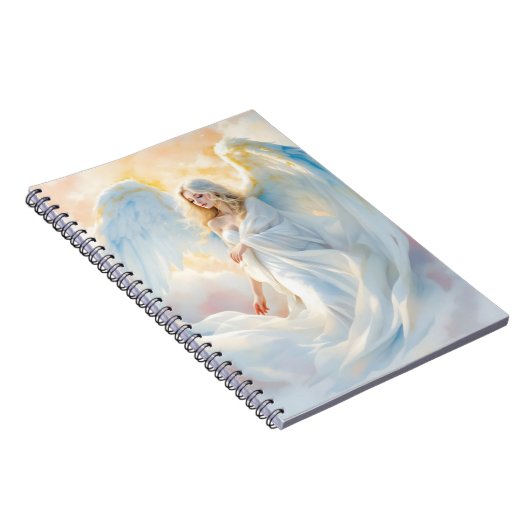 Hemelse Dageraad – Engel van Vrede en Licht Notitieboek (Rechterzijde)