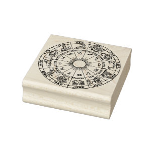 Hemelse Dierenriem Wiel Grafiek #1 Rubberstempel