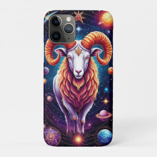 Hemelse Dierenriemkunst met een Kosmische Ram iPhone 11 Pro Hoesje