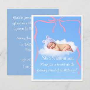 Hemelse digitale uitnodiging voor babyshower