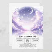 hemelse digitale verjaardag kaart (Voorkant / Achterkant)