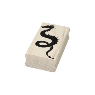 hemelse draken kunststempel rubberstempel