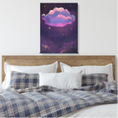 Hemelse Dromerige Wolk Muurkunst Canvas Afdruk (Insitu (Slaapkamer))