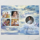 Hemelse Duif Funeral Programma Template (Voorkant)
