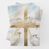 Hemelse Duiven en Kruisen Inpakpapier Vel (In situ)