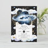 Hemelse Eenvoudige Ruimte Verjaardag Kaart (Staand voorkant)