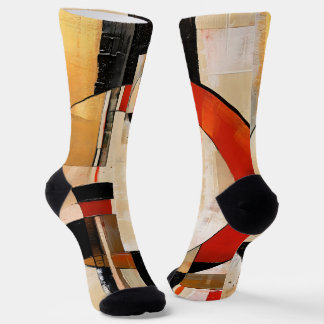 Hemelse Elegantie: Abstracte Verkenning in Beige Sokken
