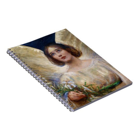 Hemelse  engel + witte lelies Notitieboek (Rechterzijde)