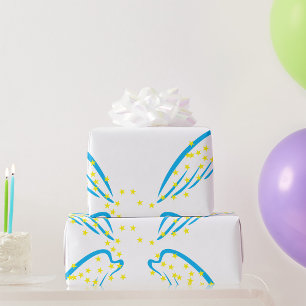 Hemelse engelenvleugels met sprankelende sterren cadeaupapier