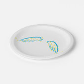 Hemelse engelenvleugels met sprankelende sterren papieren bordje (Gekanteld)