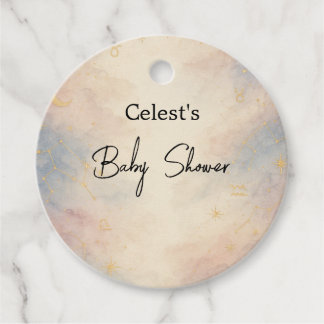 Hemelse Favor Tags Gouden Ster Constellaties Bedankjes Labels