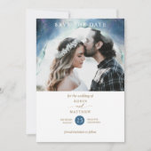 Hemelse foto overlay, Mystic Garden bruiloft Save The Date (Voorkant)