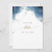 Hemelse foto overlay, Mystic Garden bruiloft Save The Date (Achterkant)
