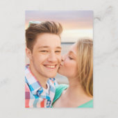 Hemelse Fuchsia Roze Budget QR Code RSVP Foto Informatiekaartje (Achterkant)