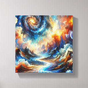 Hemelse fusie canvas afdruk