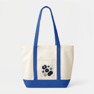 Hemelse geborduurde symbolen tote bag