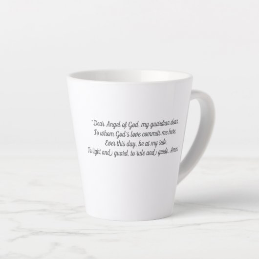hemelse geest-engel latte mok (Rechterhoek)
