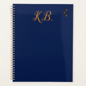 Hemelse Geleerde Blauwe Binder Studie Essentieel Planner (Voorkant)