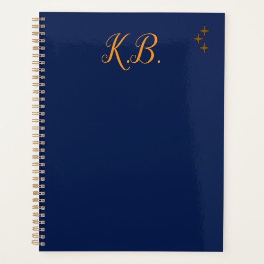 Hemelse Geleerde Blauwe Binder Studie Essentieel Planner (Voorkant)